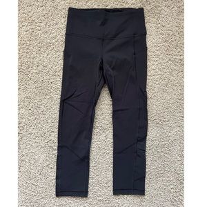 BRAND NEW NO TAGS Lululemon Pace Rival high-rise crop black, 22” inseam size 4